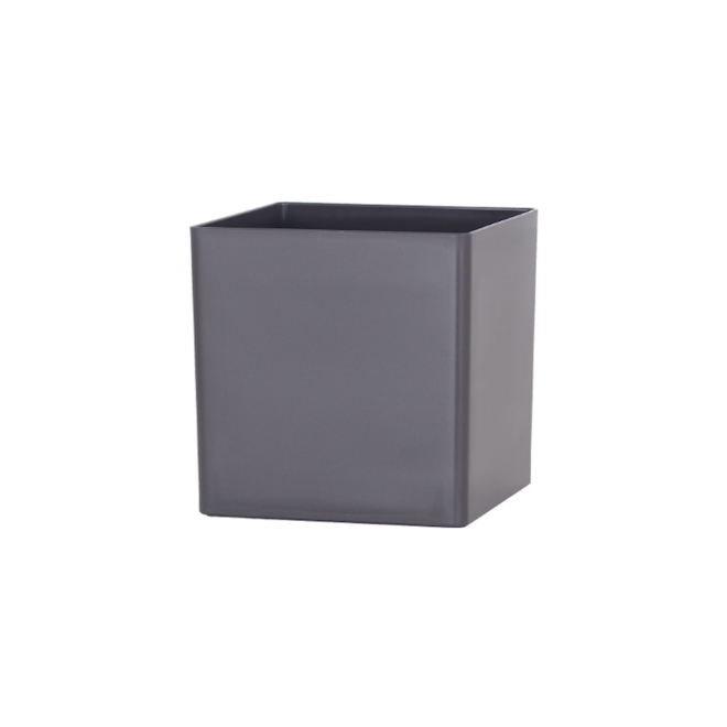 Square Cover Pot 'Oslo' - 5.5'' - Plastic - Anthracite