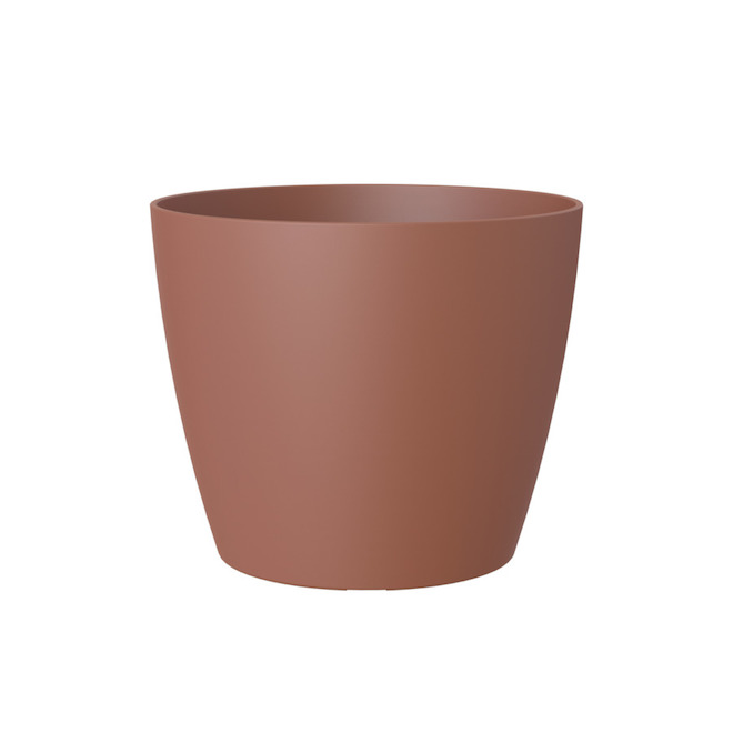 Arte Vasi 11.8-in x 10.75-in Brown Plastic Planter