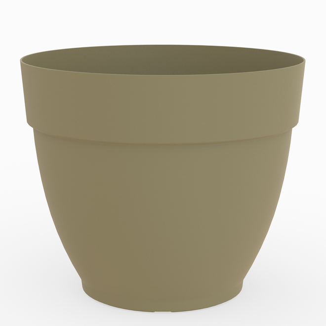 Arte Vasi 7.87-in x 6.6-in Matte Green Plastic Planter