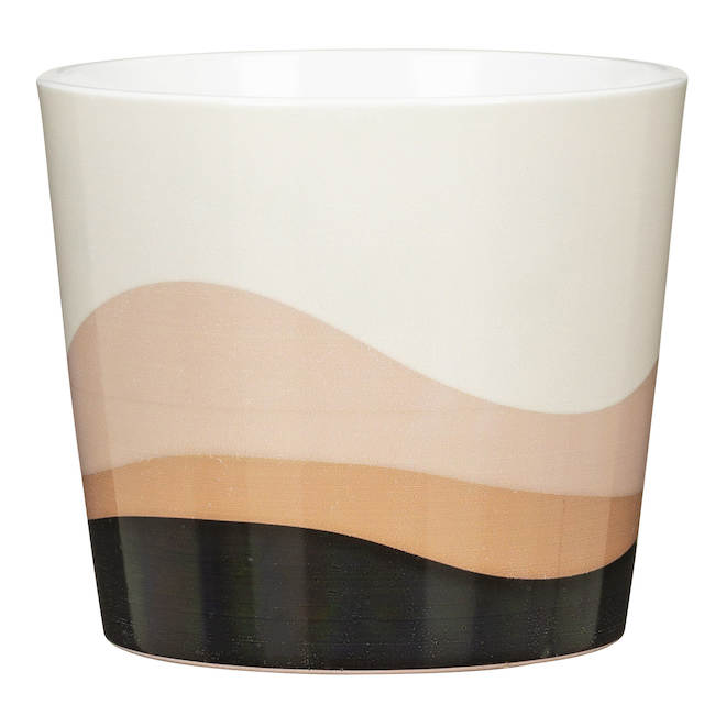 Scheurich Desert 7-in Pink Ceramic Effect Pot Cover