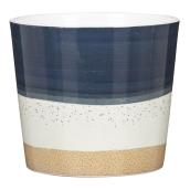 Scheurich Coastal 7-in Blue Ceramic Pot Cover