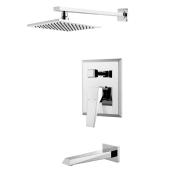 Robinet de bain et douche, 1 poignée, chrome