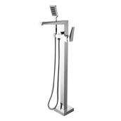 Robinet de bain avec douchette, 1 poignée, chrome