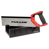 Fuller Mitre Box with Back Saw - High-Impact Resistant Plastic - 4 Cutting Angles - 14-in L