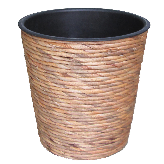 Round Wicker Planter Pot - 9.75" - Natural