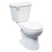 Toilette 2 pièces à cuve ronde, hauteur confort, blanc