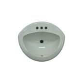 Lavabo encastrable en céramique fini blanc