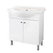 Project Source 30-in 2-Door White Elevated Vanity with Sink