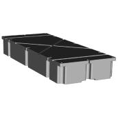 Dock Float made of polyethylene - Black - 24"x60"x8"