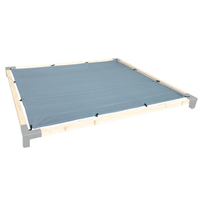 Toile pour pergola Korto Structures en polyéthylène haute densité gris de 10 pi x 12 pi