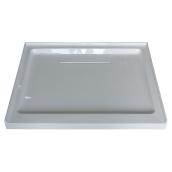 Salto Reversible Shower Base - Hidden Drain - 48-in x 36-in