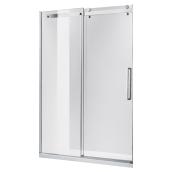 Uberhaus Dettifoss Sliding Shower Door -Tempered Glass - Stainless Steel Frame - Industrial Style