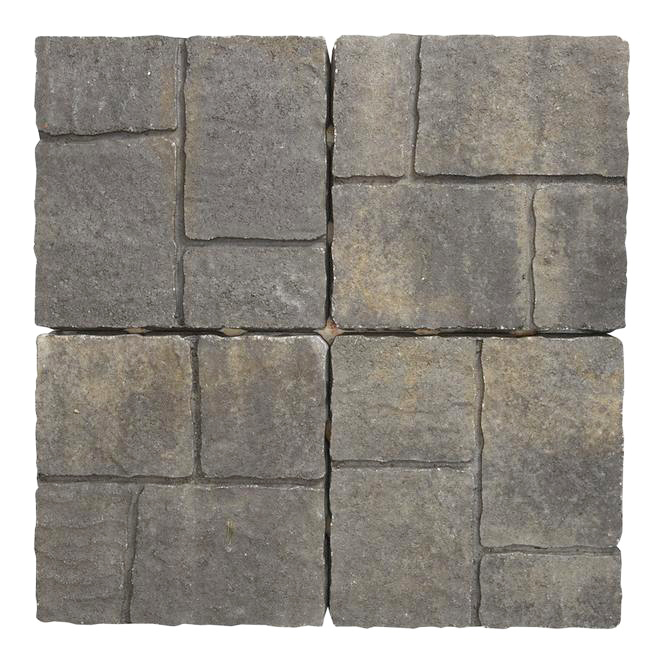 Oldcastle Quadral Patio Slab Cobblestone Style Shadow Blend - 16 x 16 x 2-in