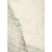 Mono Serra Carrara Marble Look Ceramic Tiles - White Matte Finish with Smooth Surface - 13-in W x 19-in L