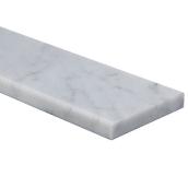 Seuil de marbre Carrara de Verital, 36 po x 3,5 po, bianco