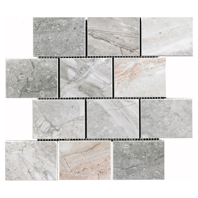Mono Serra Alpine Porcelain Mosaic Tile 12 X 12 Stone Ba 481 Rona