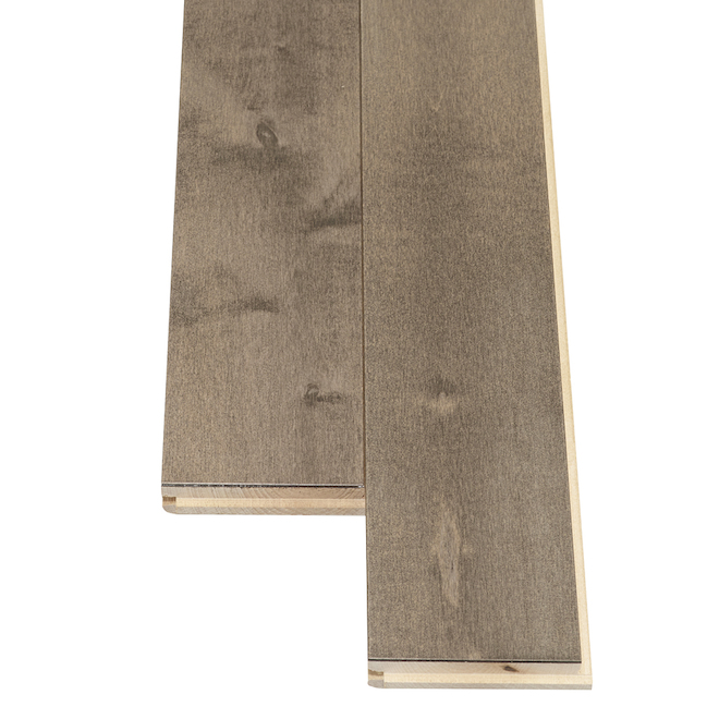 Plancher de bois franc Mono Serra, merisier, gris beige, 3/4 po p. x 3 1/4 po l.