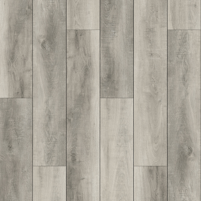 Mono Serra SPC Oak Argente Floor Planks - 3.5-mm D x 7.2-in W x 48-in L - 12 Pieces - Textured - Easy to Install