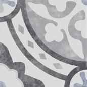 Mono Serra Porto Porcelain Tile - 8-in x 8-in - Grey and Blue