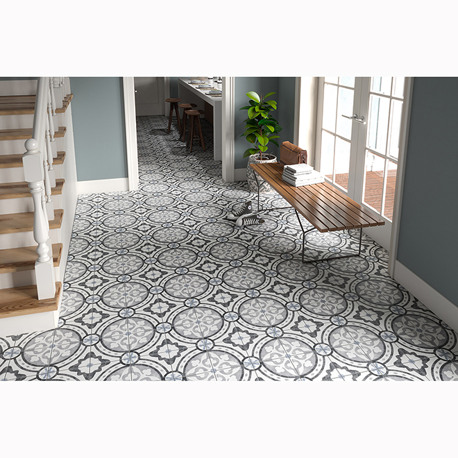 Mono Serra Porto Porcelain Tile - 8-in x 8-in - Grey and