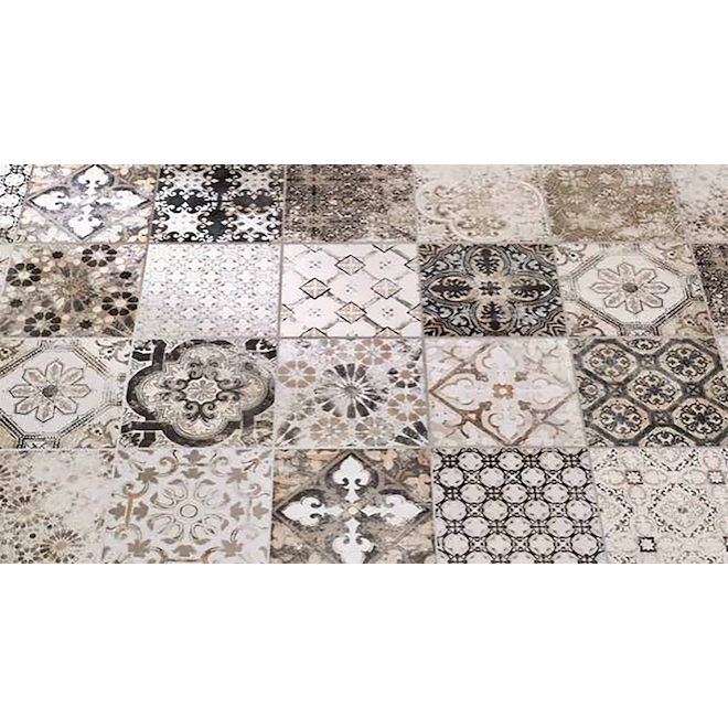 Carreaux de porcelaine Clementina Mono Serra beige 12 x 12 po, 20/bte