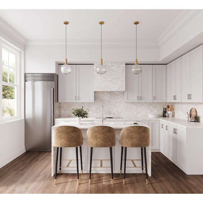 Landon & Co. ELITE Base Sink Cabinet Shaker Style with 2 Doors 30-in - White