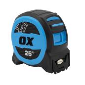 Ruban à mesurer Ox Tools de 25 pi de long avec crochets magnétiques doubles larges