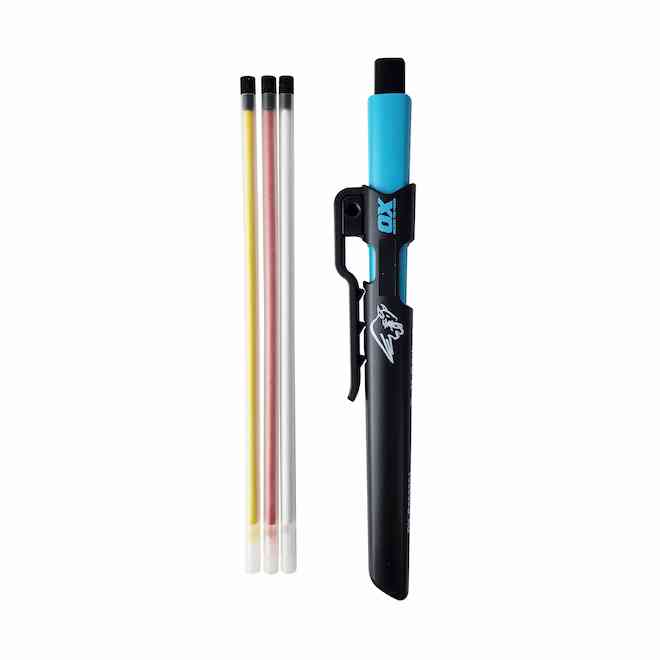 Ox Tools Ox Pro Tuff Carbon Marking Pencil w/ 3 Leads - Black/Blue