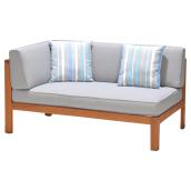 Sofa d'angle pour patio Kingsbury, eucalyptus