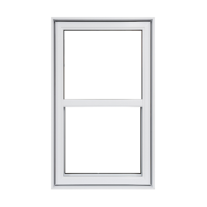 Supervision Single Hung Window - White - PVC Cladding - 30-in W x 48-in H