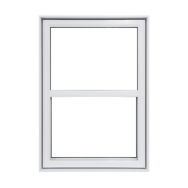 Supervision Single Hung Window - White - PVC Cladding - 36-in W x 48-in H