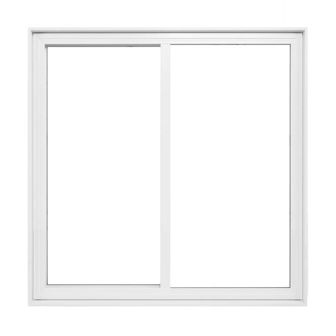 Supervision Single Sliding Window - White - PVC Cladding - 48-in W x 48-in H