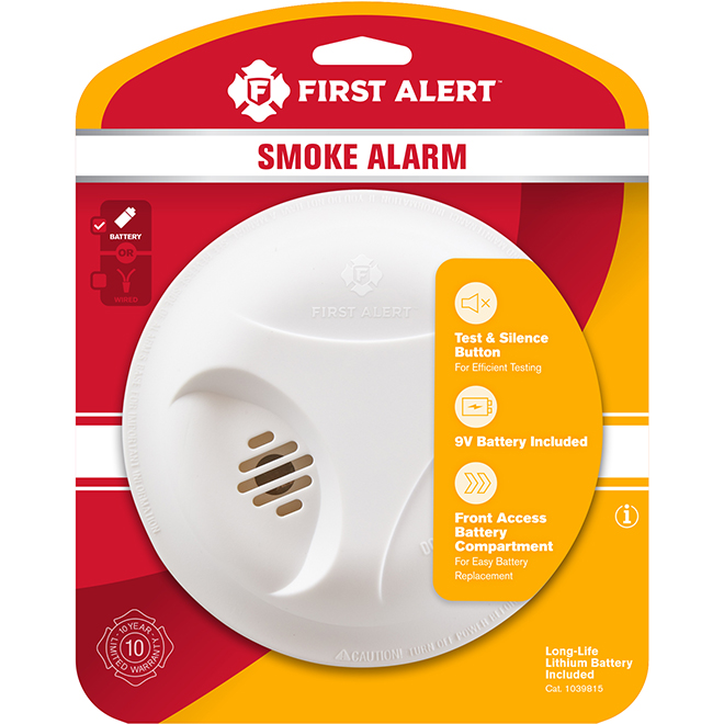 FIRST ALERT Ionization Smoke Detector - Battery Operated ...