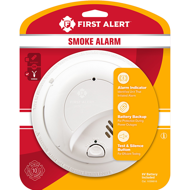FIRST ALERT Ionization Smoke Detector 120 V Hardwired 2/Pack