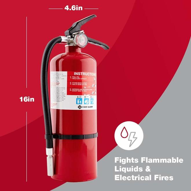 First Alert 5 lb Rechargeable Heavy-Duty Fire Extinguisher