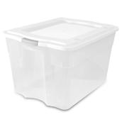 Bac de rangement Organize-It avec couvercle de 15 x 24 x 18 po transparent, 80 L