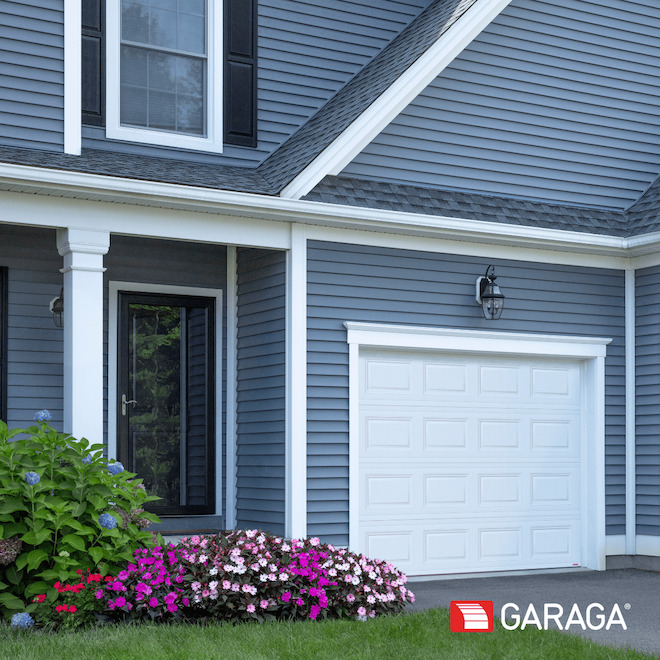 Garaga 9-ft x 7-ft White Steel Classic Garage Door