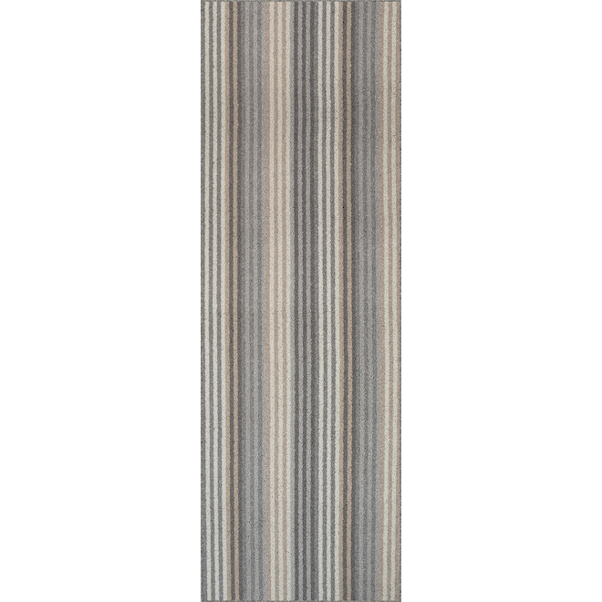 Roomio Newport Striped Grey Owl Rug - 24 x 72-in - Polypropylen