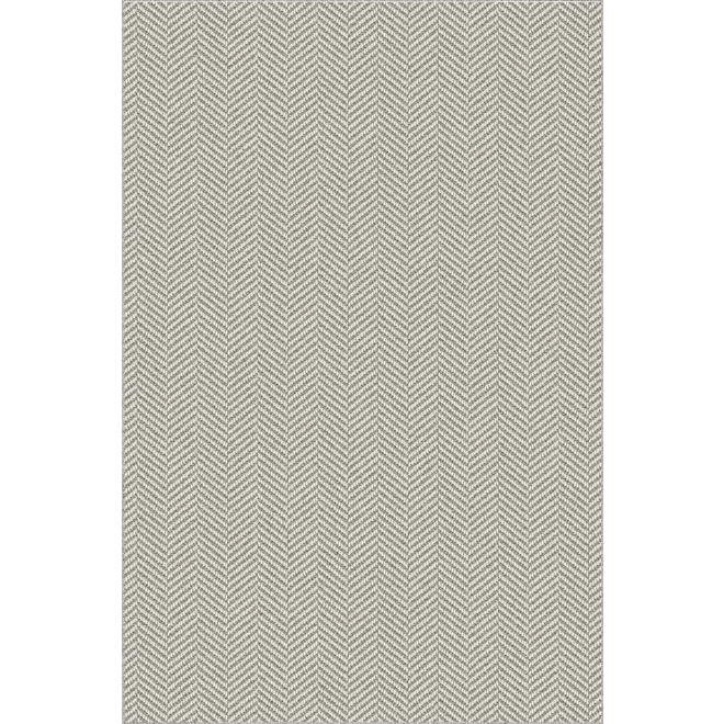 Tapis de passage Trident motif de chevrons gris 48 po x 72 po