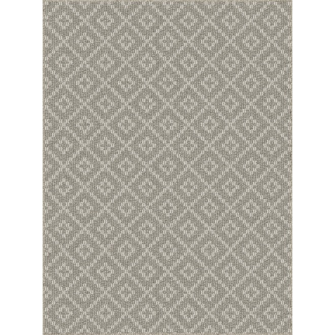 Carpette rectangulaire décorative aux motifs géométrique Harlow de Roomio, crème et moka, polypropylène, 3 x 4 pi