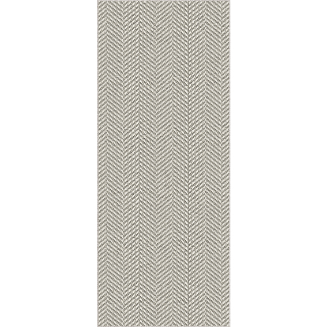 Tapis de passage Trident motif de chevrons gris 24 po x 36 po