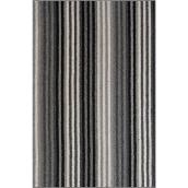 Roomio Newport 20 x 32-in Striped Black Merlot Rug - Polypropylen - Nonskid