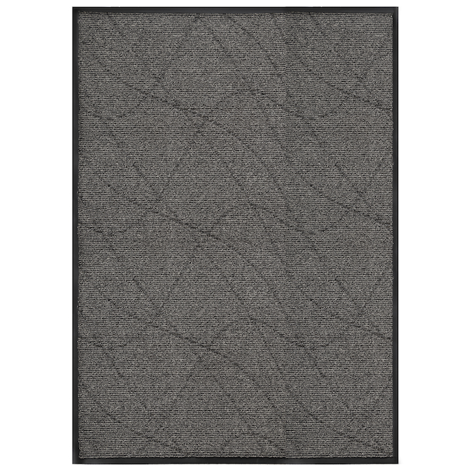 Roomio Habit Grey Rectangular Utility Mat (36-in x 48-in)