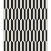 Roomio Row Indoor Polypropylene Rug of 72 x 84-in - Black and White