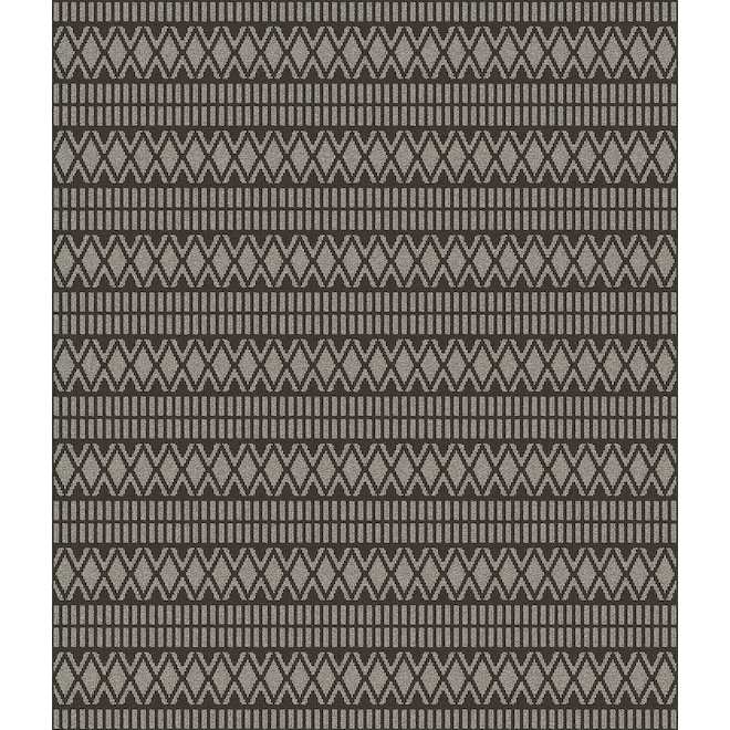 Tapis d'intérieur en polypropylène Aztec Roomio 72 x 84 po, orme foncé