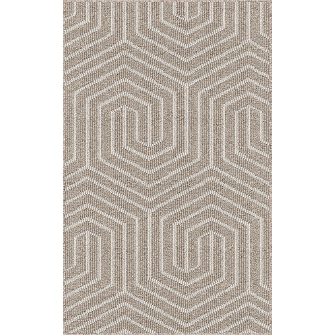 Tapis d'intérieur en polypropylène Gema Roomio 20 1/2 x 32 po, rivage beige