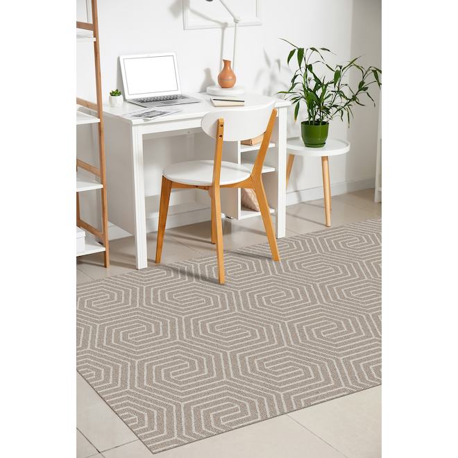 Roomio Gema Indoor Polypropylene Rug of 48 x 72-in - Beige Shore