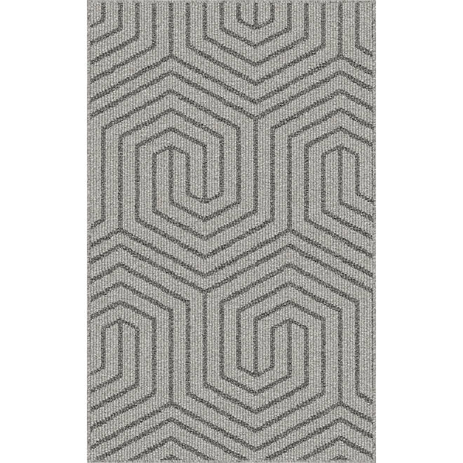 Roomio Gema Indoor Polypropylene Rug of 20 1/2 x 32-in - Silver Iron