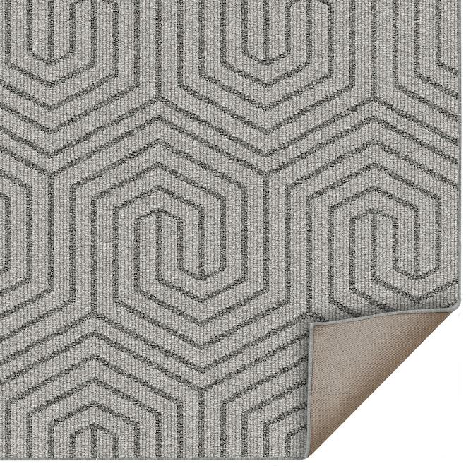 Tapis d'intérieur en polypropylène Gema Roomio 72 x 84 po, fer argent