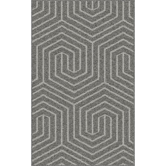 Roomio Indoor Polypropylene Rug of 20 1/2 x 32-in - Brushed Iron